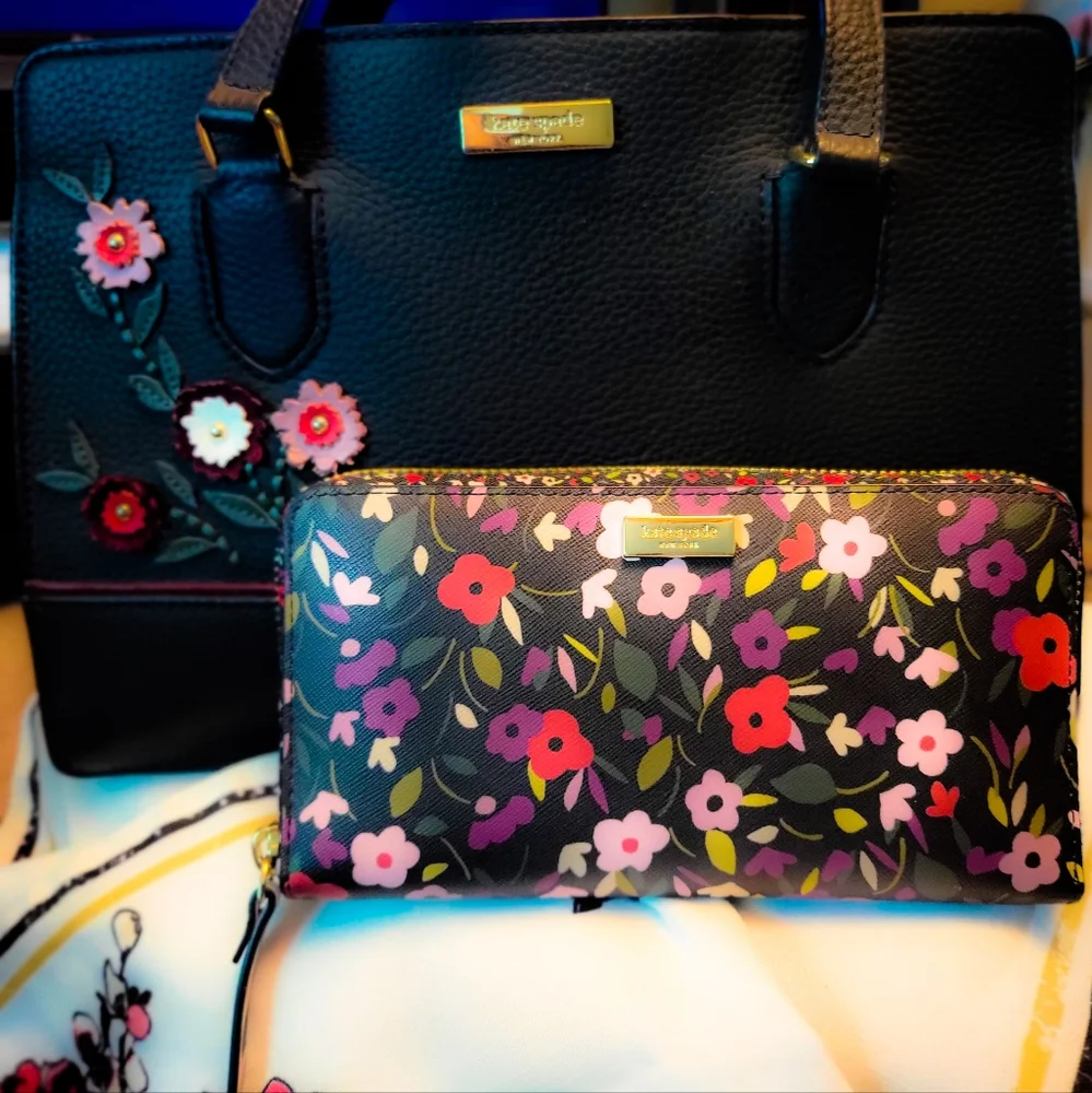 SOLD New York Laurel Way Embellished Reese Satchel and Cameron Street boho - Picture 2 of 12